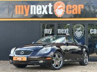 USED 2005 55 LEXUS SC 4.3 430 Convertible 2dr Petrol Automatic (287 g/km, 282 bhp) FULLY LOADED + GREAT SPECIFICATION + ONLY 38K WITH FULL SERVICE HISTORY + 2 KEYS + LOW MILEAGE + 1 FORMER KEEPER + 12 MONTHS MOT + 6 MONTHS WARRANTY + FINANCE AVAILABLE + SAT NAV + ALLOYS + ANY INSPECTION WELCOME