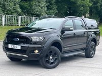 USED 2018 58 FORD RANGER 2.2 TDCi Black Edition Pickup Double Cab 4dr Diesel Auto 4WD Euro 6 (160 ps) ** NO VAT * *  SAT NAV **  TOWBAR