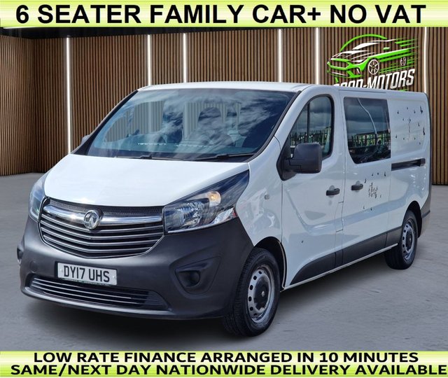 View our Vauxhall Vivaro 1.6 CDTi 2900 Crew Van Double Cab 5dr Diesel Manual L2 H1 Euro 6 (6 Seat) (120 ps)