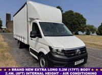 USED 2022 22 VOLKSWAGEN CRAFTER 2.0 3.5t. 5.2m (17ft) Curtainside, Sprinter Size, Air Con, Eu 6 140Bhp 8ft (2.4m) Internal Height, Air Con