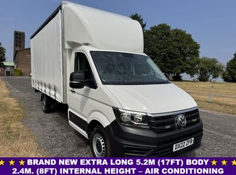 2022 VOLKSWAGEN CRAFTER 2.0 3.5t. 5.2m (17ft) Curtainside, Sprinter Size, Air Con, Eu 6 140Bhp £25995.00