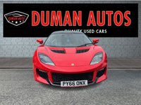 USED 2016 66 LOTUS EVORA 3.5 V6 400 Coupe 2dr Petrol Manual Euro 6 2 + 2 (406 ps) 