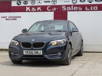 USED 2016 66 BMW 2 SERIES 1.5 218i Sport Coupe 2dr Petrol Auto Euro 6 (s/s) (136 ps) 