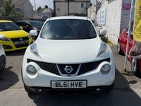USED 2012 61 NISSAN JUKE 1.6 Acenta Premium SUV 5dr Petrol Manual Euro 5 (s/s) (117 ps) IDEALY FAMILY SUV. CLEAN CONDITION THROUGHOUT. COMES WITH A FULL SERVICE HISTORY/ FRESH SERVICE AND NEW MOT. FINISHED INA SOLID WHITE COLOUR. SPEC INCLUDES ALLOY WHEELS, CLOTH INTERIOR, CD/ RADIO, A/C, ISOFIX, ELECTRIC WINDOWS/ MIRRORS, REMOTE LOCKING + 3 MONTHS WARRANTY + 12 MONTHS AA BREAKDOWN COVER INCLUDED