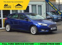 USED 2016 16 FORD FOCUS 1.0T EcoBoost Titanium X Hatchback 5dr Petrol Manual Euro 6 (s/s) (125 ps) Full FORD Service History  |  1 Owner From Brand New  |  2 Keys