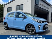 USED 2018 68 KIA PICANTO 1.25 3 Hatchback 5dr Petrol Manual Euro 6 (83 bhp) 1 OWNER -- FULL SERVICE HISTORY -- SAT NAV -- CAR PLAY -- CAMERA