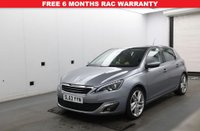 USED 2013 63 PEUGEOT 308 1.6 THP Allure Hatchback 5dr Petrol Manual Euro 5 (125 ps) FRONT AND REAR PARKING SENSOR