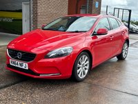 USED 2014 64 VOLVO V40 1.6 D2 SE Lux Nav Hatchback 5 Door Diesel Manual Red Low Tax CRUISE+HEATED LEATHER+REAR SENSORS