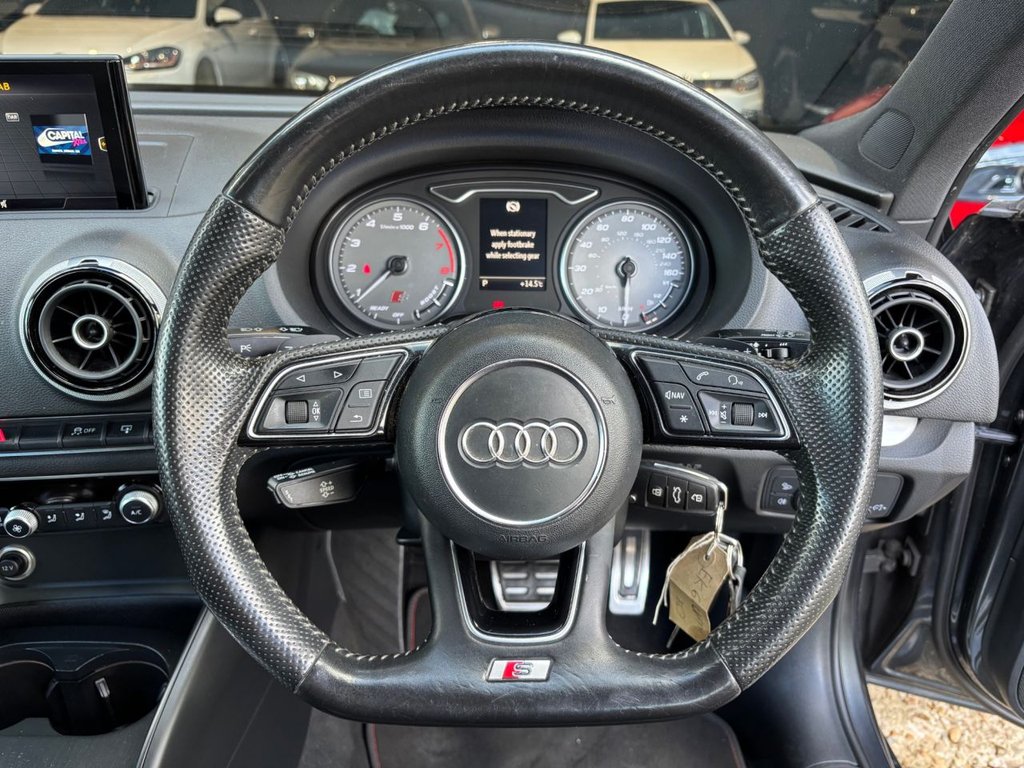 USED 2016 66 AUDI S3 2.0 TFSI Hatchback 3dr Petrol S Tronic quattro Euro 6 (s/s) (310 ps) 