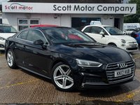 USED 2017 17 AUDI A5 2.0 TFSI S line Coupe 2dr Petrol S Tronic Euro 6 (s/s) (190 ps) Nav,Bluetooth,park sens,Xenon+