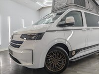 USED 2025 25 VOLKSWAGEN TRANSPORTER 2.0 TDI T28 Commerce Plus Camper Van Conversion Diesel Manual FWD SWB Euro 6 (s/s) (110 ps) 20 INCH LOAD REATED ALLOY WHEELS , SKYLINE ROOF WITH SOLAR PANEL , FOUR BERTH CAMPERVAN , RIB BED WITH ISOFIX ,  CUSTOM UNITS , BLACK LEATHER INTERIOR , TWIN BURNER GAS HOB , FRIDGE-FREEZER , NIGHT HEATER