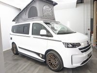 USED 2025 25 VOLKSWAGEN TRANSPORTER 2.0 TDI T28 Commerce Plus Camper Van Conversion Diesel Manual FWD SWB Euro 6 (s/s) (110 ps) 20 INCH LOAD REATED ALLOY WHEELS , SKYLINE ROOF WITH SOLAR PANEL , FOUR BERTH CAMPERVAN , RIB BED WITH ISOFIX ,  CUSTOM UNITS , BLACK LEATHER INTERIOR , TWIN BURNER GAS HOB , FRIDGE-FREEZER , NIGHT HEATER