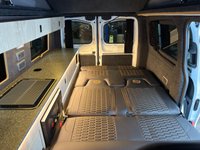USED 2025 25 VOLKSWAGEN TRANSPORTER 2.0 TDI T28 Commerce Plus Camper Van Conversion Diesel Manual FWD SWB Euro 6 (s/s) (110 ps) 20 INCH LOAD REATED ALLOY WHEELS , SKYLINE ROOF WITH SOLAR PANEL , FOUR BERTH CAMPERVAN , RIB BED WITH ISOFIX ,  CUSTOM UNITS , BLACK LEATHER INTERIOR , TWIN BURNER GAS HOB , FRIDGE-FREEZER , NIGHT HEATER