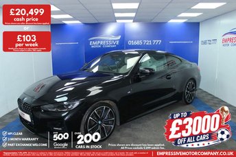 2021 BMW 4 SERIES 2.0 420d MHT M Sport Coupe 2dr Diesel Hybrid Auto Euro 6 (s/s) (190 ps) £20499.00