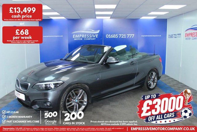 View our BMW 2 Series 2.0 220d M Sport Convertible 2dr Diesel Auto Euro 6 (s/s) (190 ps)