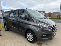 USED 2021 21 FORD TRANSIT CUSTOM LIMITED CREW VAN 2.0 TDCI 320 130 BHP L2 H1 6 SEAT DOUBLE CAB **AUTOMATIC**IMMACULATE**FSH** 