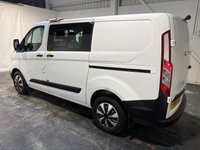 USED 2018 68 FORD TRANSIT CUSTOM 2.0 320 EcoBlue Crew Van Double Cab 5dr Diesel Manual L1 H1 Euro 6 (6 Seat) (105 ps) Bluetooth-Power fold mirrors-Cruise control & Limiter-Electric windows-Front & Rear park sensors Bluetooth-Cruise-Power fold electric heated mirrors-Front & Rear park sensors