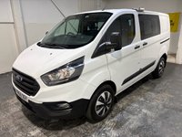 USED 2018 68 FORD TRANSIT CUSTOM 2.0 320 EcoBlue Crew Van Double Cab 5dr Diesel Manual L1 H1 Euro 6 (6 Seat) (105 ps) Bluetooth-Power fold mirrors-Cruise control & Limiter-Electric windows-Front & Rear park sensors Bluetooth-Cruise-Power fold electric heated mirrors-Front & Rear park sensors