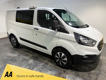 2018 FORD TRANSIT CUSTOM 2.0 320 EcoBlue Crew Van Double Cab 5dr Diesel Manual L1 H1 Euro 6 (6 Seat) (105 ps) Bluetooth-Power fold mirrors-Cruise control & Limiter-Electric windows-Front & Rear park sensors £12000.00