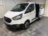 USED 2018 68 FORD TRANSIT CUSTOM 2.0 320 EcoBlue Crew Van Double Cab 5dr Diesel Manual L1 H1 Euro 6 (6 Seat) (105 ps) Bluetooth-Power fold mirrors-Cruise control & Limiter-Electric windows-Front & Rear park sensors Bluetooth-Cruise-Power fold electric heated mirrors-Front & Rear park sensors