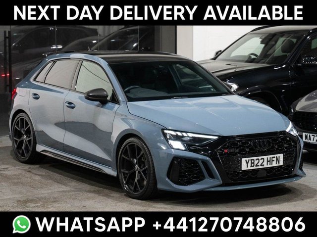 View our Audi Rs3 2.5 TFSI Carbon Black Sportback 5dr Petrol S Tronic quattro Euro 6 (s/s) (400 ps)