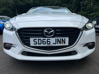 USED 2016 66 MAZDA MAZDA3 2.0 SKYACTIV-G Sport Nav Hatchback 5dr Petrol Auto Euro 5 (s/s) (120 ps) 1 OWNER+MAIN DEALER SERVICED+HTD SEATS+CRUISE+NAV+REVERSE PARKING CAMERA+F/R PARKING SENSORS+DAB/USB/AUX