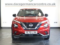USED 2020 70 NISSAN JUKE 1.0 DIG-T Tekna SUV 5dr Petrol Manual Euro 6 (s/s) (114 ps) SATELLITE NAVIGATION + BOSE SOUND SYSTEM + APPLE CARPLAY + TOUCH SCREEN MEDIA DISPLAY + 360 VIEW CAMERA + BLUETOOTH PHONE AND MEDIA CONNECTIVITY + DAB DIGITAL RADIO + AUTOMATIC HEADLIGHTS + LEATHER MULTI FUNCTIONAL STEERING WHEEL + CRUISE CONTROL + FRONT AND REAR PARKING SENSORS + HEATED WINDSCREEN + KEYLESS START + VOICE COMMAND + AUTOMATIC WIPERS WITH RAIN SENSOR + LED DAY TIME RUNNING LIGHTS + ECO STOP START SYSTEM + CLIMATE CONTROL + AIR CONDITIONING
