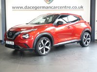 USED 2020 70 NISSAN JUKE 1.0 DIG-T Tekna SUV 5dr Petrol Manual Euro 6 (s/s) (114 ps) SATELLITE NAVIGATION + BOSE SOUND SYSTEM + APPLE CARPLAY + TOUCH SCREEN MEDIA DISPLAY + 360 VIEW CAMERA + BLUETOOTH PHONE AND MEDIA CONNECTIVITY + DAB DIGITAL RADIO + AUTOMATIC HEADLIGHTS + LEATHER MULTI FUNCTIONAL STEERING WHEEL + CRUISE CONTROL + FRONT AND REAR PARKING SENSORS + HEATED WINDSCREEN + KEYLESS START + VOICE COMMAND + AUTOMATIC WIPERS WITH RAIN SENSOR + LED DAY TIME RUNNING LIGHTS + ECO STOP START SYSTEM + CLIMATE CONTROL + AIR CONDITIONING
