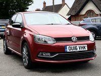 USED 2016 16 VOLKSWAGEN POLO 1.2 TSI BlueMotion Tech SE Design Hatchback 5dr Petrol Manual Euro 6 (s/s) (90 ps) 
