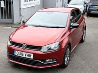 USED 2016 16 VOLKSWAGEN POLO 1.2 TSI BlueMotion Tech SE Design Hatchback 5dr Petrol Manual Euro 6 (s/s) (90 ps) 