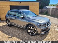 USED 2018 18 VOLKSWAGEN TIGUAN 2.0 TDI R-Line SUV 5dr Diesel Manual Euro 6 (s/s) (150 ps) INDIUM GREY / BLACK / GREY RACE CLOTH TRIM / PANORAMIC GLASS SUNROOF / DUAL ZONE CLIMATE / HEATED FRONT SEATS / AUTO LIGHTS / DRIVE MODE CONTROL / DAB FM AM CD TUNER / BLUETOOTH / USB / APPLE CARPLAY / ANDROID AUTO / MIRRORLINK / FRONT AND REAR PARK PILOT SENSORS / ADAPTIVE CRUISE / SPEED LIMITER / PRIVARY GLASS / 20" ALLOYS / CARPET MATS / SERVICE HISTORY