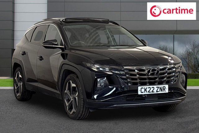 View our Hyundai Tucson 1.6 h T-GDi Ultimate SUV 5dr Petrol Hybrid Auto Euro 6 (s/s) (230 ps) Panoramic Sunroof, Rear View Camera, Front / Rear Parking Sensors, Android Auto / Apple CarPlay, Heated Steering Wheel