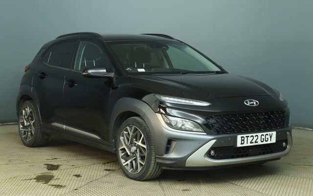 View our Hyundai Kona 1.6 h-GDi Premium SUV 5dr Petrol Hybrid DCT Euro 6 (s/s) (141 ps) Rear View Camera, Front / Rear Parking Sensors, Android Auto / Apple CarPlay, Heated Front Seats, Heated Steering Wheel