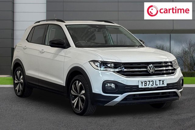 View our Volkswagen T-Cross 1.0 TSI Black Edition SUV 5dr Petrol DSG Euro 6 (s/s) (110 ps) Front / Rear Parking Sensors, Infotainment System, 17In Alloys, Electrically Foldable Door Mirrors, Heated Rear Windscreen