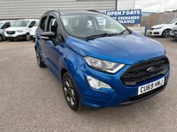 USED 2019 69 FORD ECOSPORT 1.0T EcoBoost GPF ST-Line SUV 5dr Petrol Manual Euro 6 (s/s) (125 ps) 2 OWNERS FROM NEW* 4 STAMP SERVICE HISTORY* AUTOMATIC* SAT NAV* PARKING SENSORS* REVERSING CAMERA* CRUISE CONTROL* AUTO START / STOP* TRACTION CONTROL* 6 SPEED* PART LEATHER WITH SUEDE