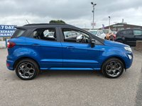USED 2019 69 FORD ECOSPORT 1.0T EcoBoost GPF ST-Line SUV 5dr Petrol Manual Euro 6 (s/s) (125 ps) 2 OWNERS FROM NEW* 4 STAMP SERVICE HISTORY* AUTOMATIC* SAT NAV* PARKING SENSORS* REVERSING CAMERA* CRUISE CONTROL* AUTO START / STOP* TRACTION CONTROL* 6 SPEED* PART LEATHER WITH SUEDE