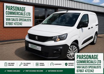 2019 PEUGEOT PARTNER 1.5 BlueHDi 1000 Professional Standard Panel Van 5dr Diesel Manual SWB Euro 6 (100 bhp) &pound;7995.00