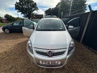USED 2014 14 VAUXHALL ZAFIRA 1.8 16V Exclusiv MPV 5dr Petrol Manual Euro 5 (120 ps) 