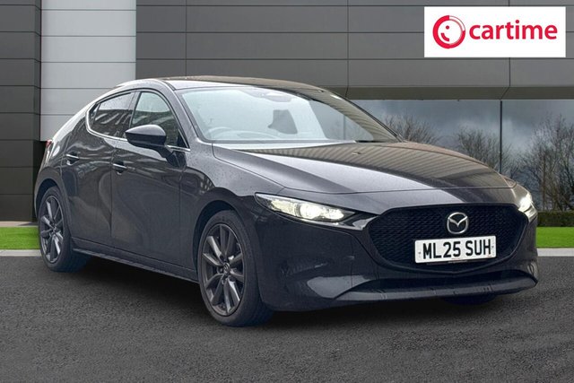 View our Mazda Mazda3 2.5 e-SKYACTIV-G MHEV Exclusive-Line Hatchback 5dr Petrol Auto Euro 6 (s/s) (140 ps) Reverse Camera, Front / Rear Parking Sensors, Android Auto / Apple CarPlay, Heated Front Seats, Mazda Navigation System