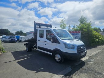 2023 FORD TRANSIT 350 LEADER CREW CAB TIPPER PICKUP ULEZ FREE ZONE £16949.00