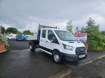 2023 FORD TRANSIT 350 LEADER ECOBLUE CREWCAB TIPPER 71K ULEZ FREE ZONE £16948.00
