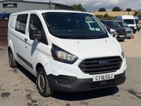USED 2018 18 FORD TRANSIT CUSTOM 2.0 320 EcoBlue Crew Van Double Cab 5dr Diesel Manual L2 H1 Euro 6 (6 Seat) (105 ps) 
