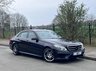 USED 2015 15 MERCEDES-BENZ E-CLASS 2.1 E220 BlueTEC AMG Night Edition Saloon 4dr Auto Diesel G-Tronic+ Euro 6 (s/s) (177 ps) OBSIDIAN BLACK, 18 INCH ALLOYS SAT NAV, LEATHER, AUTOMATIC