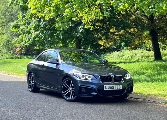 View our BMW 2 Series 2.0 218d M Sport Coupe 2dr Diesel Auto Euro 6 (s/s) (150 ps) MINERAL GREY, 18 INCH ALLOYS