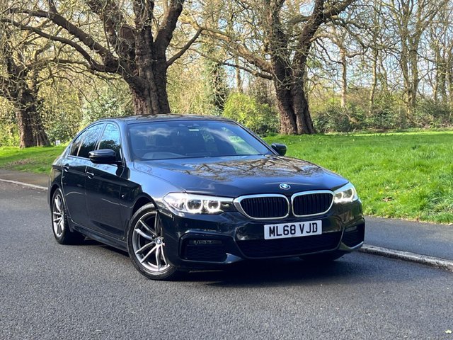 View our BMW 5 Series 2.0 520d M Sport Saloon 4dr Diesel Auto Euro 6 (s/s) (190 ps) BLACK SAPPHIRE, PARKING SENSORS