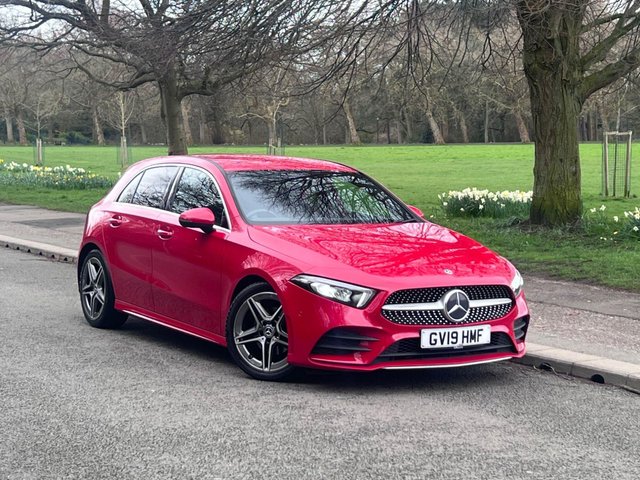 View our Mercedes-Benz A-Class 1.3 A180 AMG Line (Executive) Hatchback 5dr Petrol Manual Euro 6 (s/s) (136 ps) HALF LEATHER, HEATED SEATS