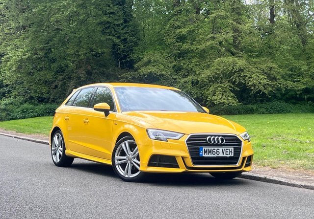 View our Audi A3 2.0 TDI S line Sportback 5dr Diesel Manual Euro 6 (s/s) (150 ps) HALF LEATHER, 18 INCH ALLOYS