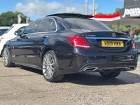 USED 2018 18 MERCEDES-BENZ C CLASS 2.1 C220d AMG Line (Premium Plus) Saloon 4dr Diesel G-Tronic+ 4MATIC Euro 6 (s/s) (170 ps) AUTO + PANROOF + AWD + SAT NAV + HEATED LEATER + FSH + CRUISE