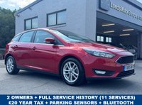USED 2015 65 FORD FOCUS 1.0T EcoBoost Zetec Hatchback 5dr Petrol Manual Euro 6 (s/s) (125 ps) 2 OWNERS -- FULL SERVICE HISTORY -- &pound;20 TAX -- PARKING SENSORS