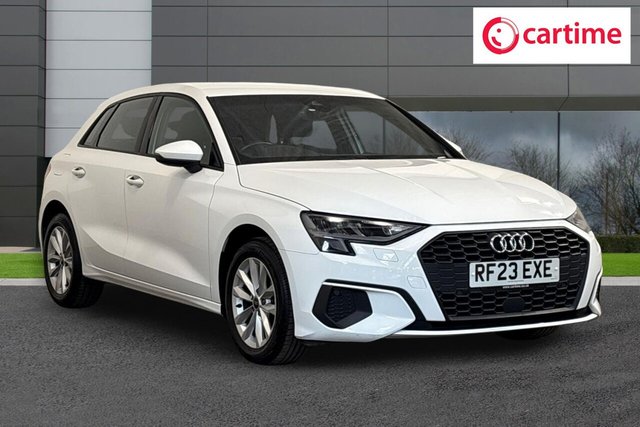 View our Audi A3 1.0 TFSI 30 Technik Sportback 5dr Petrol Manual Euro 6 (s/s) (110 ps) Audi Smartphone Interface, MMI Navigation, 16In Alloys, Electrically Adjustable Door Mirrors, 3-Spoke Leather Steering Wheel